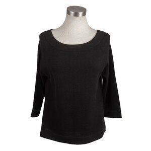 Evelyn Grace 100% Cashmere Sweater - Petite Medium Black
